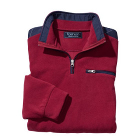 Sweat Polaire Fashion Rouge, Tour de poitrine : M (96/100), Couleur : Rouge, par l’Homme Moderne.