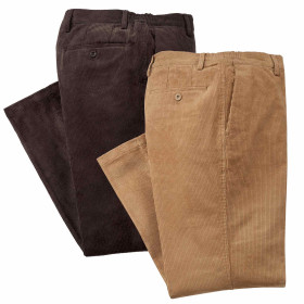 Pantalons velours confort -..., Taille : 42, Couleur : Beige/Marron, par l’Homme Moderne.