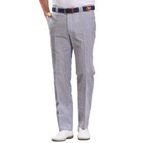 Pantalon confort Seersucker, Taille : 42, Couleur : Marine, par l’Homme Moderne.