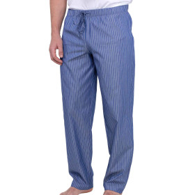 Pantalon détente rayé, Taille : L (46/48), Couleur : Marine, par l’Homme Moderne.