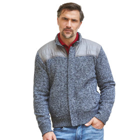 Blouson doublé polar fleece, Tour de poitrine : M (96/100), Couleur : Gris, par l’Homme Moderne.