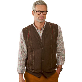 Gilet sans manches, Tour de poitrine : M (96/100), Couleur : Marron, par l’Homme Moderne.