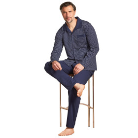 Pyjama jersey coton, Couleur : Marine, Tour de poitrine : M (94/102), par l’Homme Moderne.