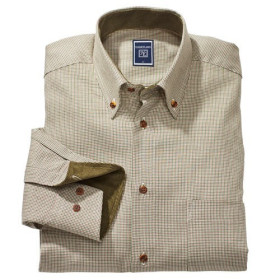 Chemise Carreaux Harryland Pied de poule, Encolure : M (39/40), Couleur : Vert, par l’Homme Moderne.