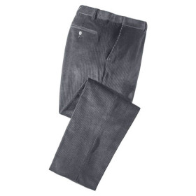 Pantalon Velours «Sur-Mesure» - Entrejambe 84 cm, Taille : 60, Couleur : Gris, par l’Homme Moderne.