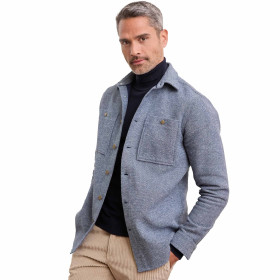 Surchemise Twill Pierre..., Tour de poitrine : M (96/100), Couleur : Bleu denim, par l’Homme Moderne.