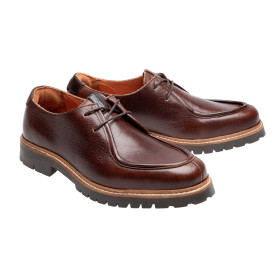 Chaussures lacées cuir, Pointure : 40, Couleur : Marron, par l’Homme Moderne.