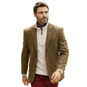 Blazer laine shetland..., Taille : 50, Couleur : Marron, par l’Homme Moderne.