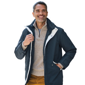 Parka imperméable ouate..., Tour de poitrine : M (96/100), Couleur : Marine, par l’Homme Moderne.