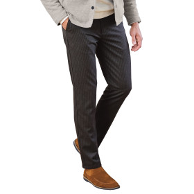 Pantalon toucher flanelle, Taille : 40, Couleur : Marron, par l’Homme Moderne.