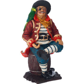 Pirate et son perroquet, par l’Homme Moderne.