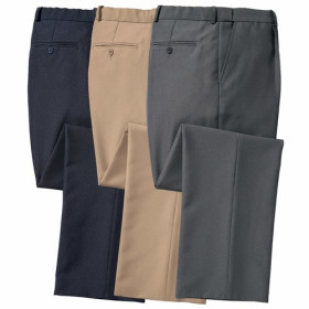 Pantalon Ceinture Confort - les 3*, Taille : 42, Couleur : Beige/Gris/Marine, par l’Homme Moderne.