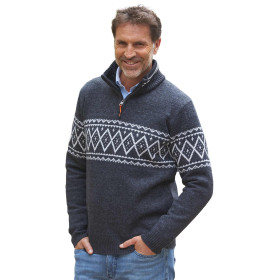 Pull thermique Fjord, Tour de poitrine : M (96/100), Couleur : Anthracite, par l’Homme Moderne.