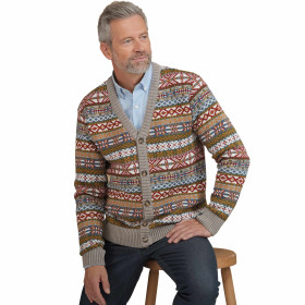 Gilet jacquard Abruzzio, Tour de poitrine : M (96/100), Couleur : Multicolore, par l’Homme Moderne.