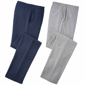 Pantalon détente - les 2, Taille : M (42/44), Couleur : Gris/Marine, par l’Homme Moderne.