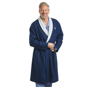 EN CADEAU : La Robe de chambre, Taille : M/L, Couleur : Marine, par l’Homme Moderne.