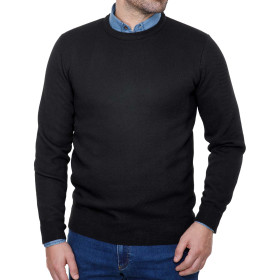 Pull thermique chevrons, Tour de poitrine : M (96/100), Couleur : Noir, par l’Homme Moderne.