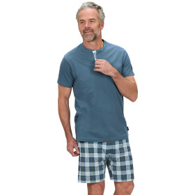 Pyjashort confort sain, Tour de poitrine : M (96/100), Couleur : Bleu, par l’Homme Moderne.