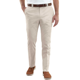 Pantalon Sergé coton, Taille : 42, Couleur : Beige, par l’Homme Moderne.