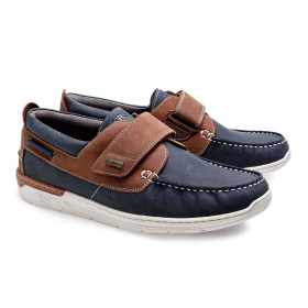 Mocassins Bateaux scratch, Pointure : 40, Couleur : Marine, par l’Homme Moderne.