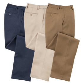 Pantalons ville confort -..., Taille : 42/44, Couleur : Beige/Marine/Noisette, par l’Homme Moderne.