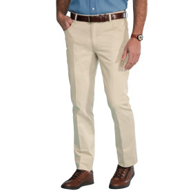 Pantalon toile coupe confort, Taille : 42, Couleur : Beige, par l’Homme Moderne.