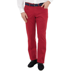 Pantalon antitache, Taille : 42, Couleur : Rouge, par l’Homme Moderne.