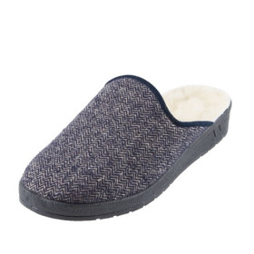 Mules fourrées laine, Pointure : 40, Couleur : Bleu, par l’Homme Moderne.