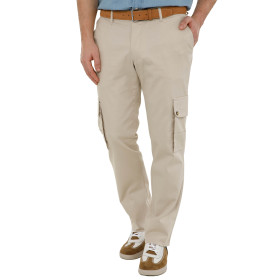 Pantalon cargo, Taille : 42, Couleur : Beige, par l’Homme Moderne.