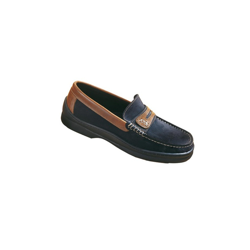 Mocassins bateau cuir et nubuck