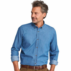 Chemise Denim Fashion, Encolure : 39/40, Couleur : Bleu denim, par l’Homme Moderne.