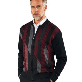 Gilet Laine Gentleman, Tour de poitrine : M (96/100), Couleur : Gris/Rouge, par l’Homme Moderne.