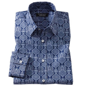 Chemise Bleu Cachemire, Encolure : 39/40, Couleur : Bleu, par l’Homme Moderne.