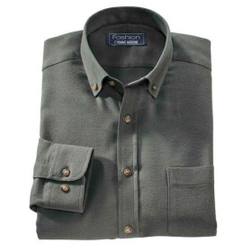 Chemise Flanelle, Encolure : 39/40, Couleur : Gris, par l’Homme Moderne.