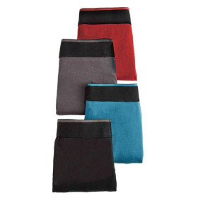 Slips coton extensible - les 4, Taille : 2XL (54/56), Couleur : Bordeaux/Gris/Noir, par l’Homme Moderne.