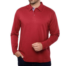 Polo thermique sport-chic, Tour de poitrine : M (96/100), Couleur : Bordeaux, par l’Homme Moderne.