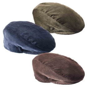 Casquettes velours - les 3 (de même taille), Tour de tête : S (54/55), Couleur : Kaki/Marine/Marron, par l’Homme Moderne.