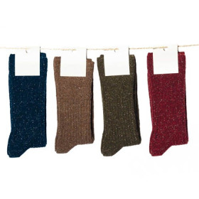 Chaussettes Laine & Soie - les 4 paires, Pointure : 43/46, Couleur : Multicolore, par l’Homme Moderne.