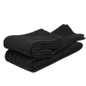 Chaussettes Laine & Soie, Pointure : 40/41, Couleur : Noir, par l’Homme Moderne.