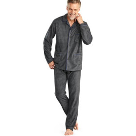 Pyjama Micropolaire chevrons, Tour de poitrine : XL (112/116), Couleur : Gris, par l’Homme Moderne.