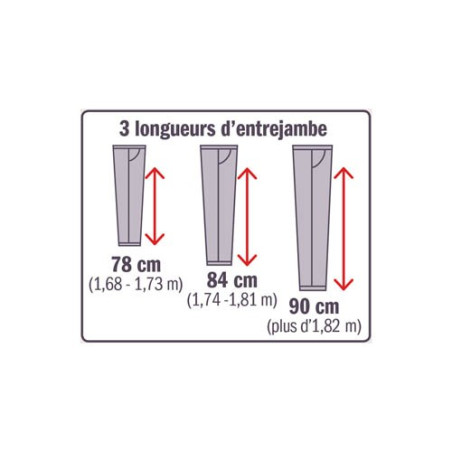 Pantalon ville «sur mesure» entrejambe 90 cm