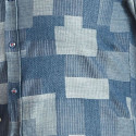 Chemise patchwork denim-style