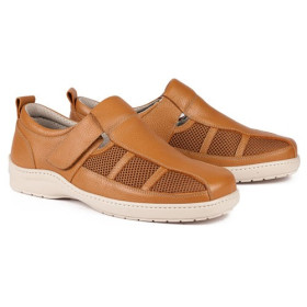 Sporting Cuir Pieds Sensibles, Pointure : 39, Couleur : Tabac, par l’Homme Moderne.