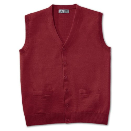 Gilet sans manches mérinos Bordeaux