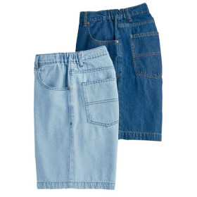 Bermudas en jean - les 2, Taille : 2XL (54/56), Couleur : Chambray/Denim, par l’Homme Moderne.