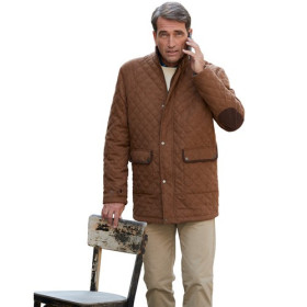 Veste Matelassée Micro-Skin®, Tour de poitrine : L (104/108), Couleur : Marron, par l’Homme Moderne.