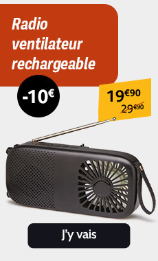 Radio ventilateur rechargeable