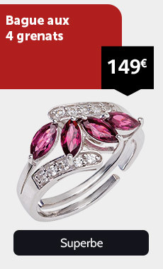 Bague aux 4 grenats