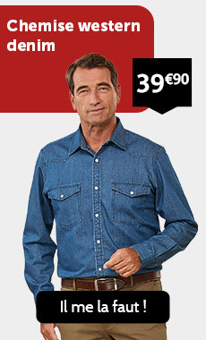 chemise western denim