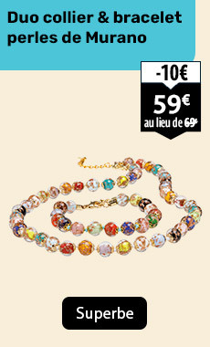 Duo collier & bracelet perles de Murano